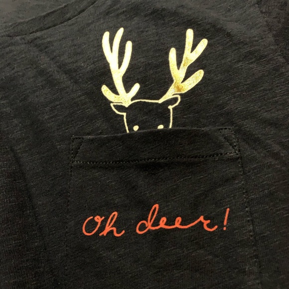 J Crew “OH DEER” Mercantile Tee Navy Blue Sz Small - Picture 6 of 10